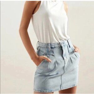 NWOT Banana Republic Light Wash Denim Mini Skirt, Vintage Style, Size 33/16